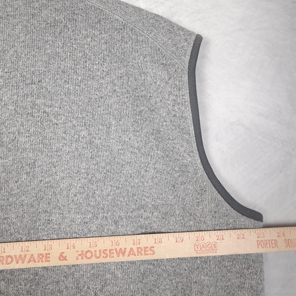 Patagonia Better Sweater Vest Mens XL Gray Heather Fleece Full Zip DeVa13 Logo - Picture 12 of 15